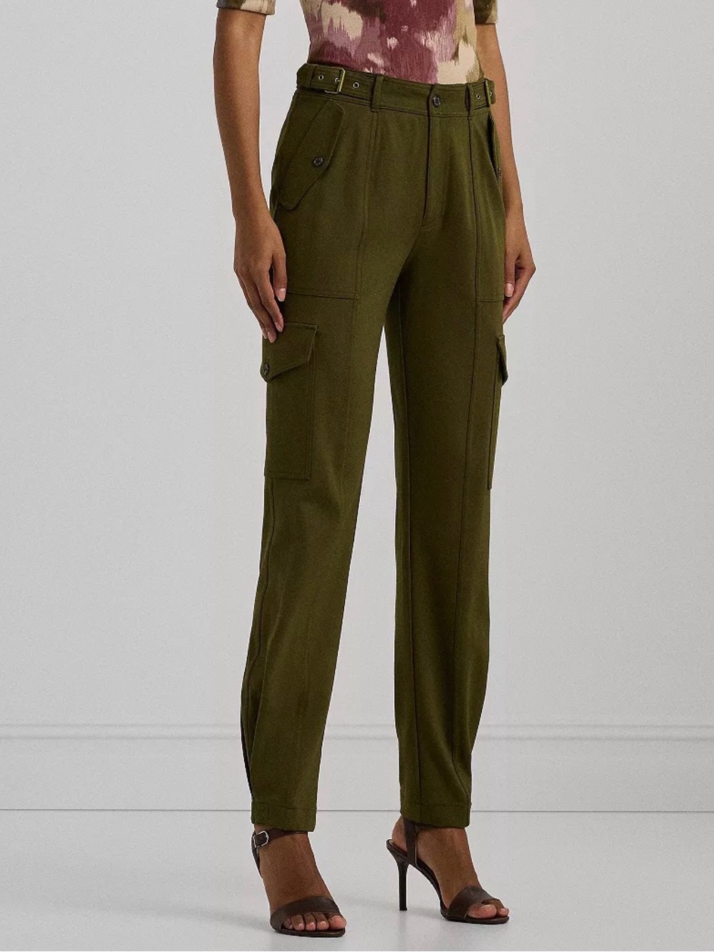 EUC Lauren Ralph Lauren szL olive green Ponte Cargo Pants…